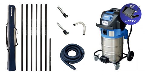 70ltr Streamvac™ Residential Gutter Cleaning System - 5.5mtr - Complete with CCTV kit