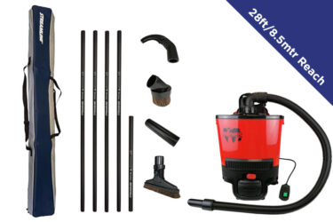 Battery Powered Internal Dusting Vacuum Kit - 28ft/8.5mtr Reach
