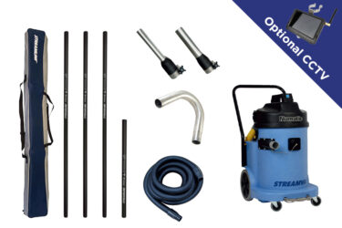 StreamVac™ Gutter Cleaning System Kit - 30ltr Drum - 22ft/6.7m Reach - Residential Height