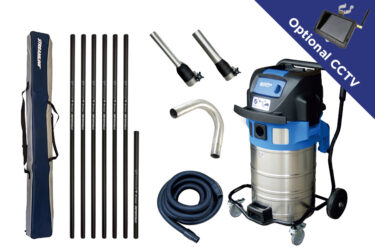 Streamvac™ Gutter Cleaning System Kit - 70ltr Drum - 38ft/11.5mtr Reach - Commercial Height