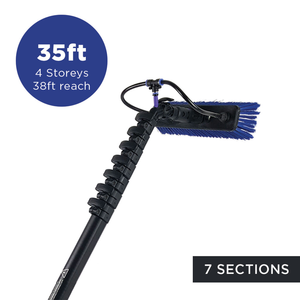 OV35-30-E 38ft reach telescopic water fed pole