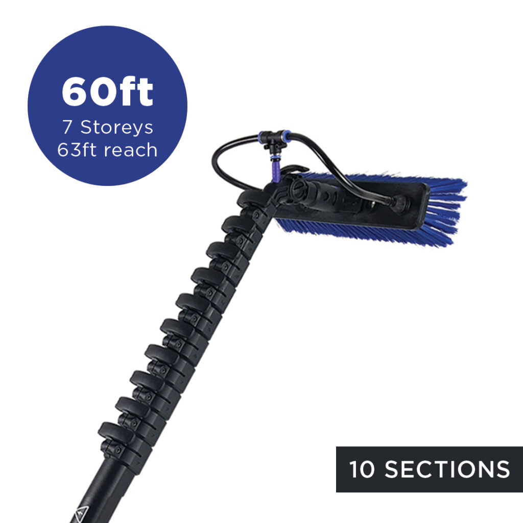 OV60-$)-E 63ft reach telescopic water fed pole