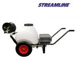 120-ltr Battery powered Softwash Barrow with chemical resistant pump and hose reel