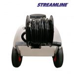 120-ltr Battery powered Softwash Barrow with chemical resistant pump and hose reel