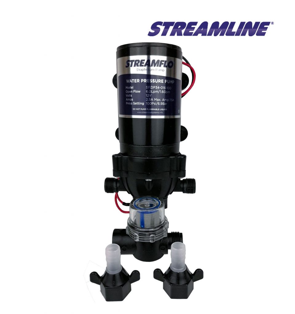 Streamflo® Pump 12v 100psi 6.0lpm 1/2inch m/m