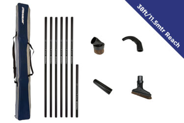 Internal High Level Dusting Vacuum Hose Kit - Carbon Fibre - 38ft/11.5mtr Reach