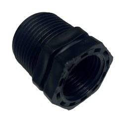 Nylon Reducer 3/4 inch M - 1/2 inch F Black