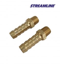 Brass 3/8 inch M x 8mm Hosetail