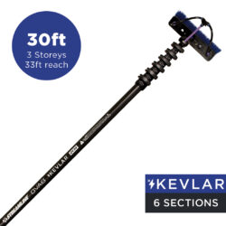 Streamline® OVA8 Carbon Pole 6 Section 30ft (33ft reach) Ecoline™ - Kevlar Base Section