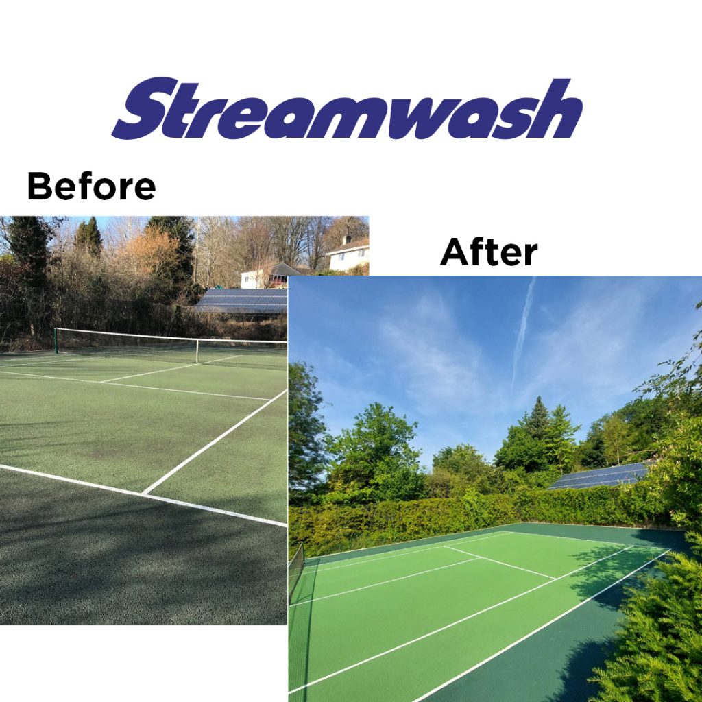 using streamwash to clean sports grounds